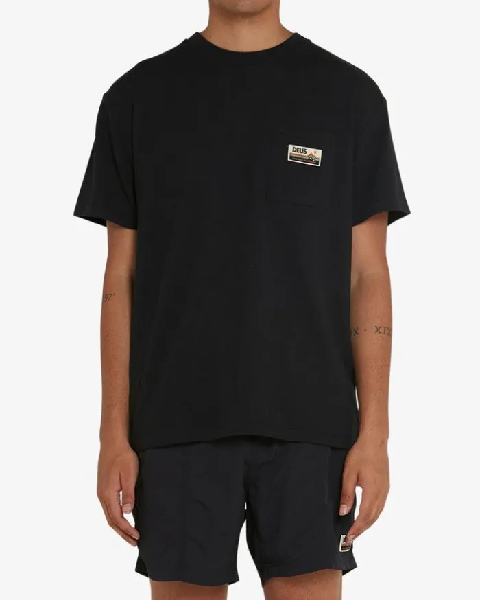 Mens Deus Ex Machina Tees Tango Pocket Tee 8211 Black Black