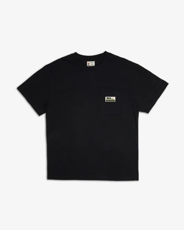 Mens Deus Ex Machina Tees Tango Pocket Tee 8211 Black Black Mens Deus Ex Machina Tees Tango Pocket Tee 8211 Black Black
