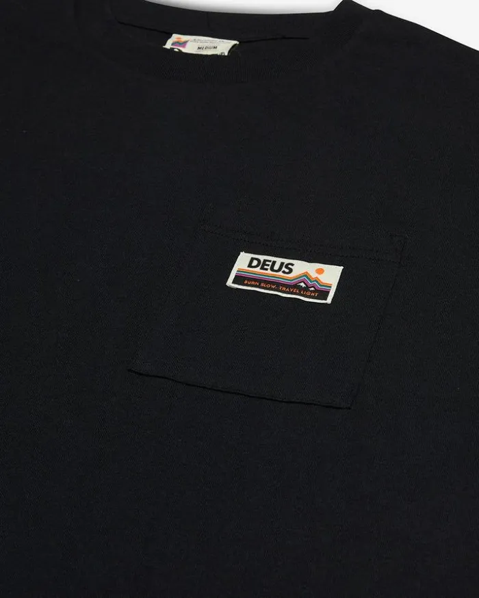 Mens Deus Ex Machina Tees Tango Pocket Tee 8211 Black Black Mens Deus Ex Machina Tees Tango Pocket Tee 8211 Black Black