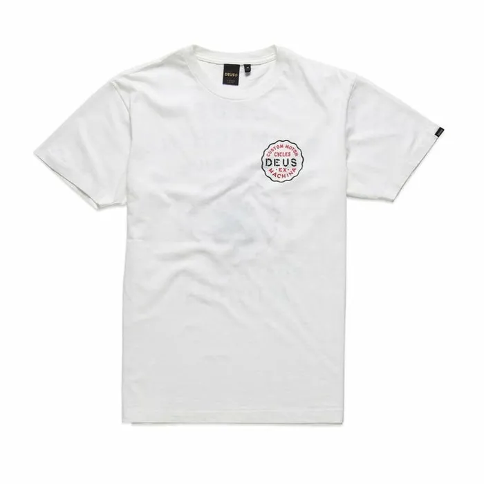 Mens Deus Ex Machina Tees Tokyo Address Tee 8211 Vintage White Vintage White