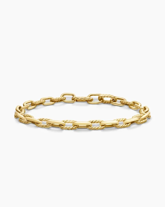 Mens DY Madison Chain Bracelet In 18K Yellow Gold 6mm Men David Yurman Chain