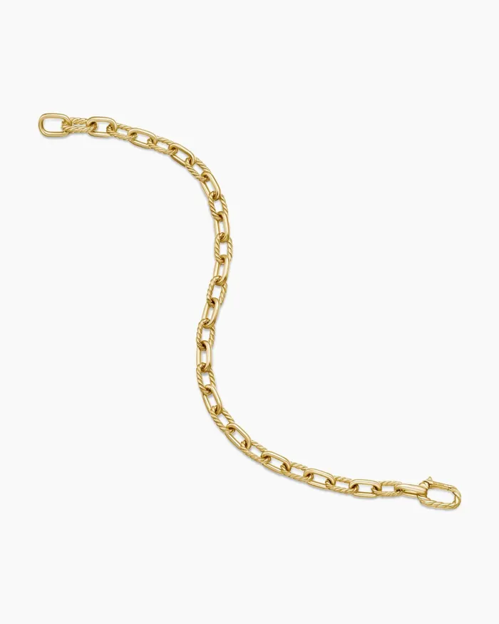 Mens DY Madison Chain Bracelet In 18K Yellow Gold 6mm Men David Yurman Chain