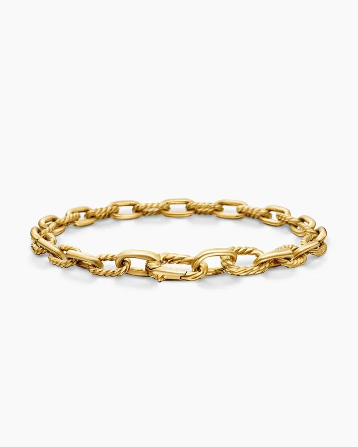Mens DY Madison Chain Bracelet In 18K Yellow Gold 6mm Men David Yurman Chain