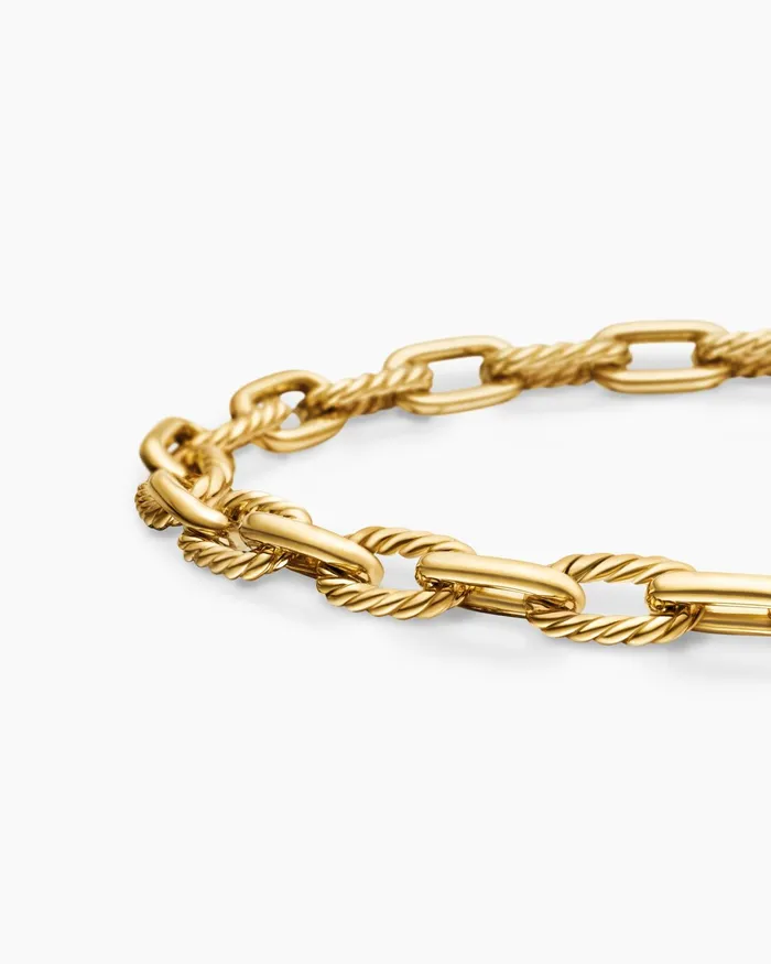 Mens DY Madison Chain Bracelet In 18K Yellow Gold 6mm Men David Yurman Chain