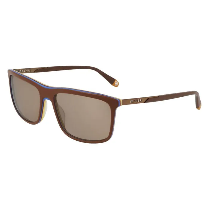 Mens Square Sunglasses Brown Spyder Eyewear