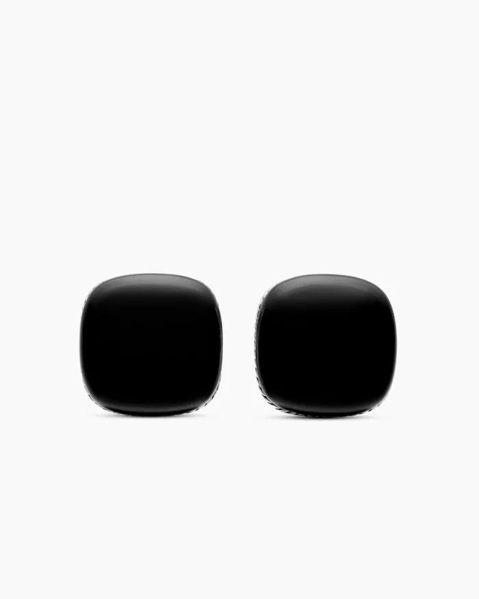 Mens Streamline Cushion Cufflinks In Sterling Silver With Black Onyx 17mm Men David Yurman Cufflinks Mens Streamline Cushion Cufflinks In Sterling Silver With Black Onyx 17mm Men David Yurman Cufflinks