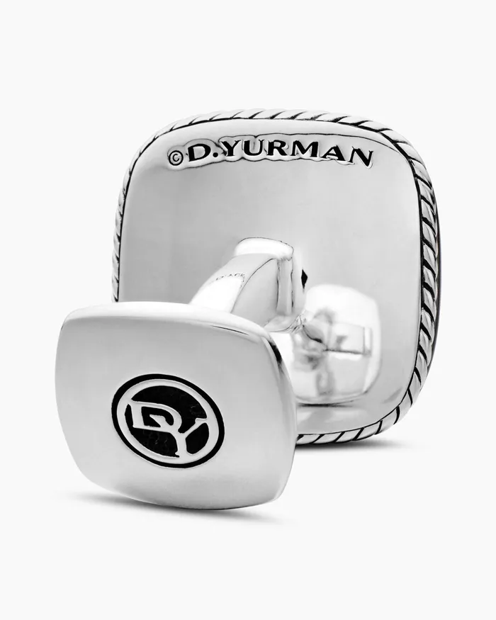 Mens Streamline Cushion Cufflinks In Sterling Silver With Black Onyx 17mm Men David Yurman Cufflinks Mens Streamline Cushion Cufflinks In Sterling Silver With Black Onyx 17mm Men David Yurman Cufflinks