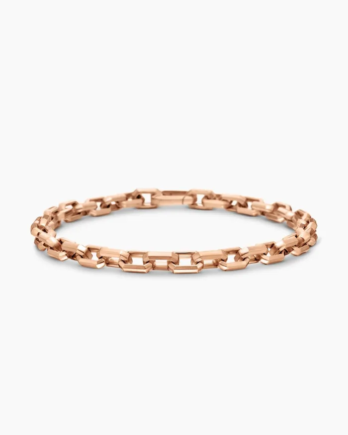 Mens Streamline Link Bracelet In 18K Rose Gold 55mm Men David Yurman Chain