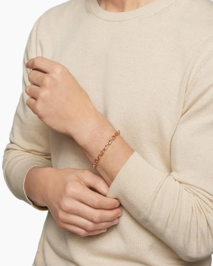 Mens Streamline Link Bracelet In 18K Rose Gold 55mm Men David Yurman Chain Mens Streamline Link Bracelet In 18K Rose Gold 55mm Men David Yurman Chain