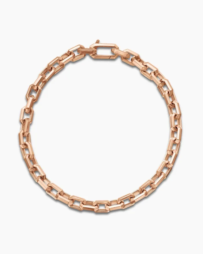 Mens Streamline Link Bracelet In 18K Rose Gold 55mm Men David Yurman Chain Mens Streamline Link Bracelet In 18K Rose Gold 55mm Men David Yurman Chain