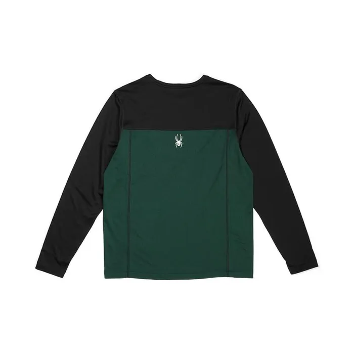 Mens Stretch Charger Crew Cypress Green Spyder Layers