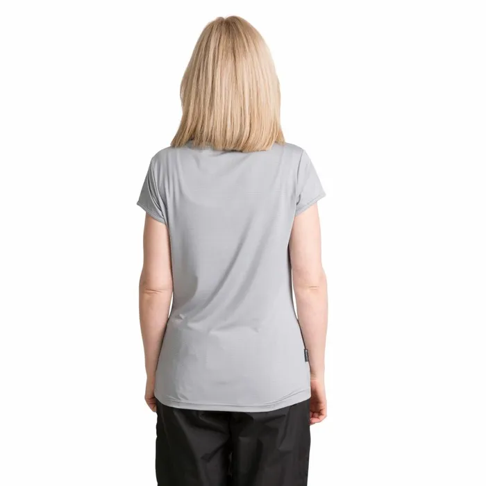 Mirren Quick Dry Active TShirt Platinum Women Trespass Gym and Sports Tops