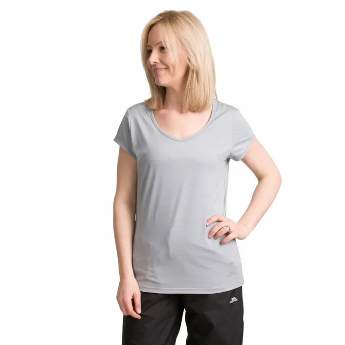 Mirren Quick Dry Active TShirt Platinum Women Trespass Gym and Sports Tops