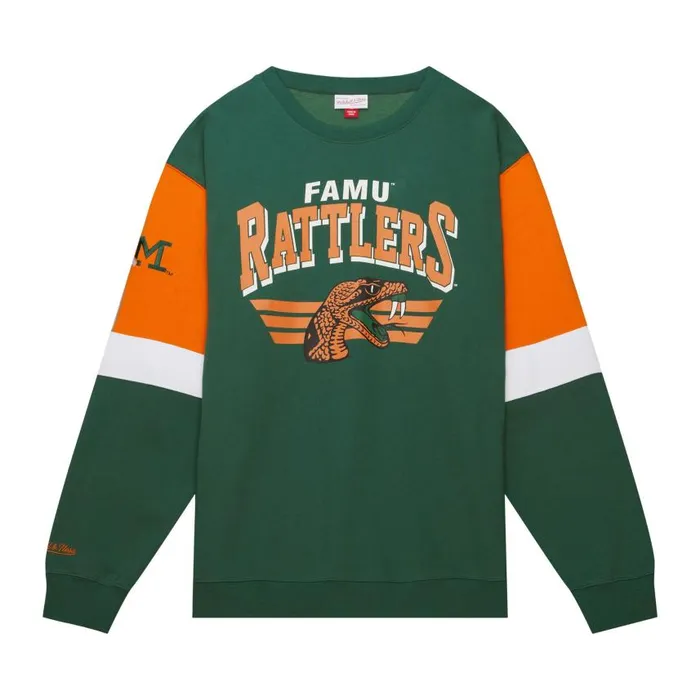 Mitchell and Ness All Over Crew 30 Florida AandM University Men Hoodies and Sweatshirts Mitchell and Ness All Over Crew 30 Florida AandM University Men Hoodies and Sweatshirts
