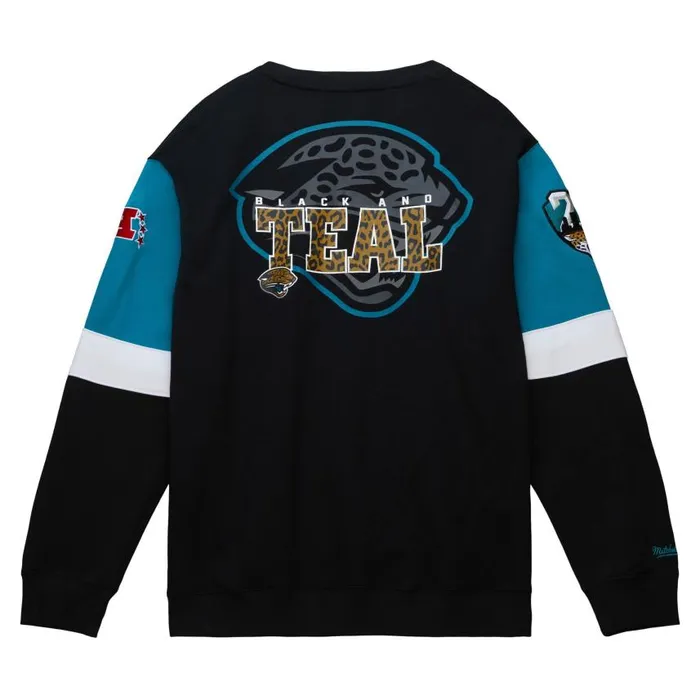 Mitchell and Ness All Over Crew 30 Jacksonville Jaguars Men Hoodies and Sweatshirts Mitchell and Ness All Over Crew 30 Jacksonville Jaguars Men Hoodies and Sweatshirts
