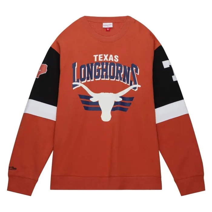 Mitchell and Ness All Over Crew 30 University Of Texas At Austin Men Hoodies and Sweatshirts Mitchell and Ness All Over Crew 30 University Of Texas At Austin Men Hoodies and Sweatshirts