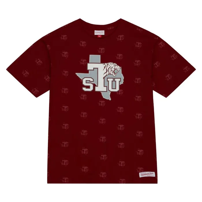 Mitchell and Ness AOP SS Top Texas Southern University Men TShirts and Tops