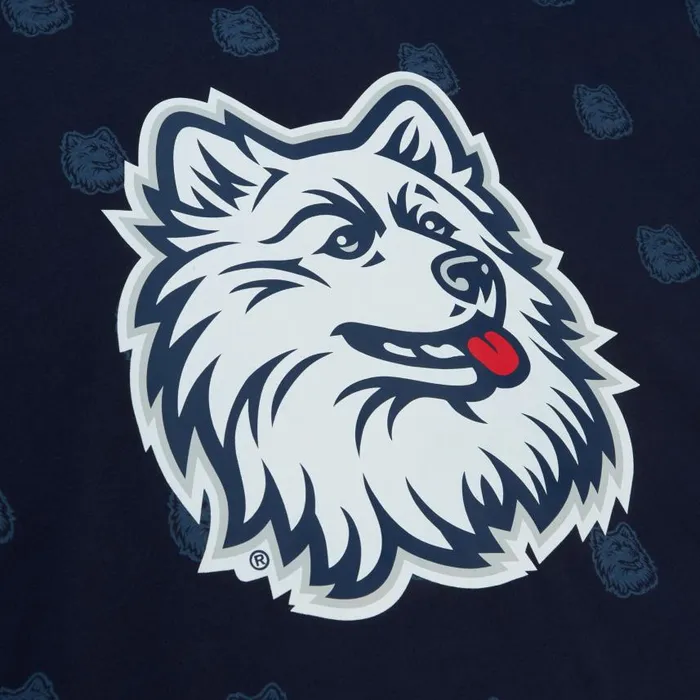 Mitchell and Ness AOP SS Top University Of Connecticut Men TShirts and Tops Mitchell and Ness AOP SS Top University Of Connecticut Men TShirts and Tops
