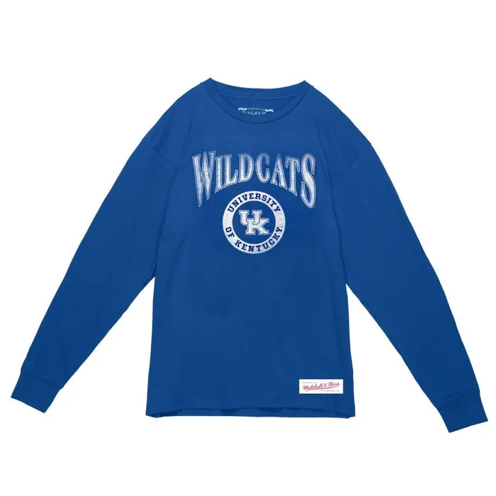 Mitchell and Ness Arched Logo Lockup Slub LS Tee University Of Kentucky Men TShirts and Tops Mitchell and Ness Arched Logo Lockup Slub LS Tee University Of Kentucky Men TShirts and Tops