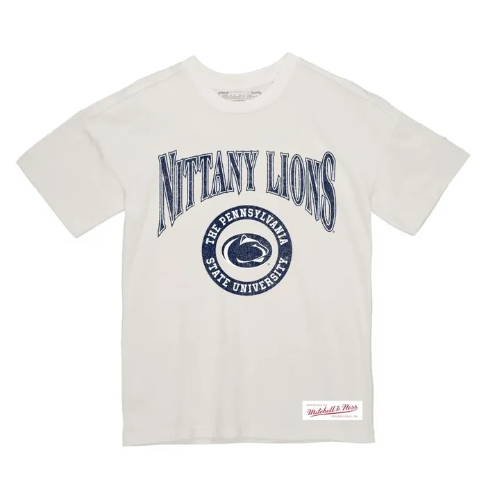 Mitchell and Ness Arched Logo Lockup Slub Tee Penn State University Men TShirts and Tops Mitchell and Ness Arched Logo Lockup Slub Tee Penn State University Men TShirts and Tops