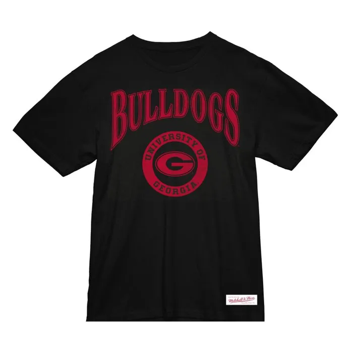 Mitchell and Ness Arched Logo Lockup Slub Tee University Of Georgia Men TShirts and Tops Mitchell and Ness Arched Logo Lockup Slub Tee University Of Georgia Men TShirts and Tops