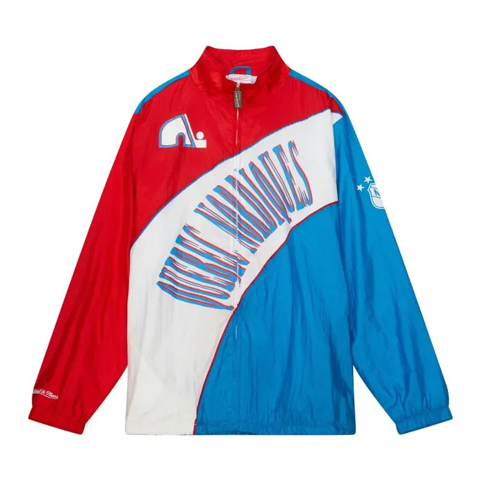 Mitchell and Ness Arched Retro Lined Windbreaker Quebec Nordiques Men Jackets and Outerwear Mitchell and Ness Arched Retro Lined Windbreaker Quebec Nordiques Men Jackets and Outerwear
