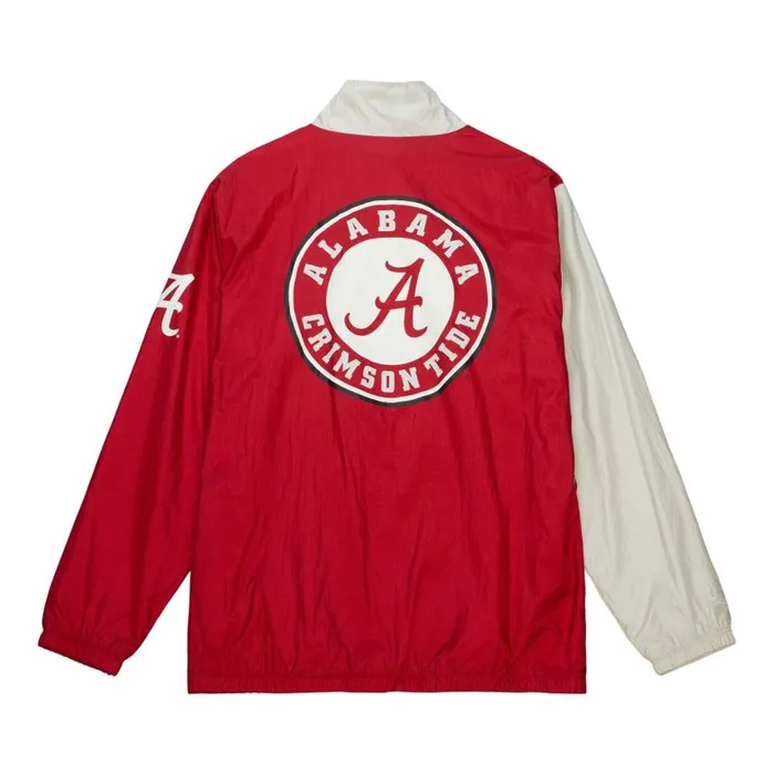 Mitchell and Ness Arched Retro Lined Windbreaker University Of Alabama Men Jackets and Outerwear Mitchell and Ness Arched Retro Lined Windbreaker University Of Alabama Men Jackets and Outerwear