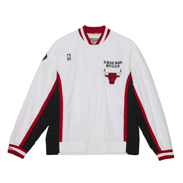 Mitchell and Ness Authentic Chicago Bulls Finals 199798 Warm Up Jacket Men Jackets and Outerwear