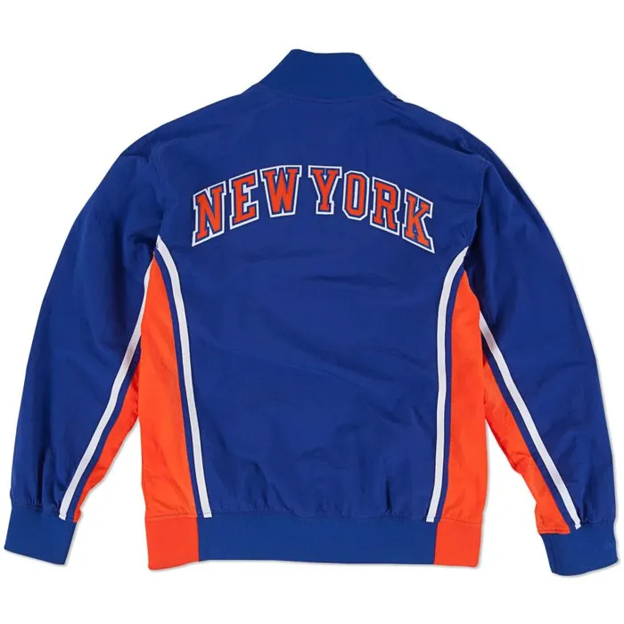 Mitchell and Ness Authentic New York Knicks 199293 Warm Up Jacket Men Jackets and Outerwear Mitchell and Ness Authentic New York Knicks 199293 Warm Up Jacket Men Jackets and Outerwear