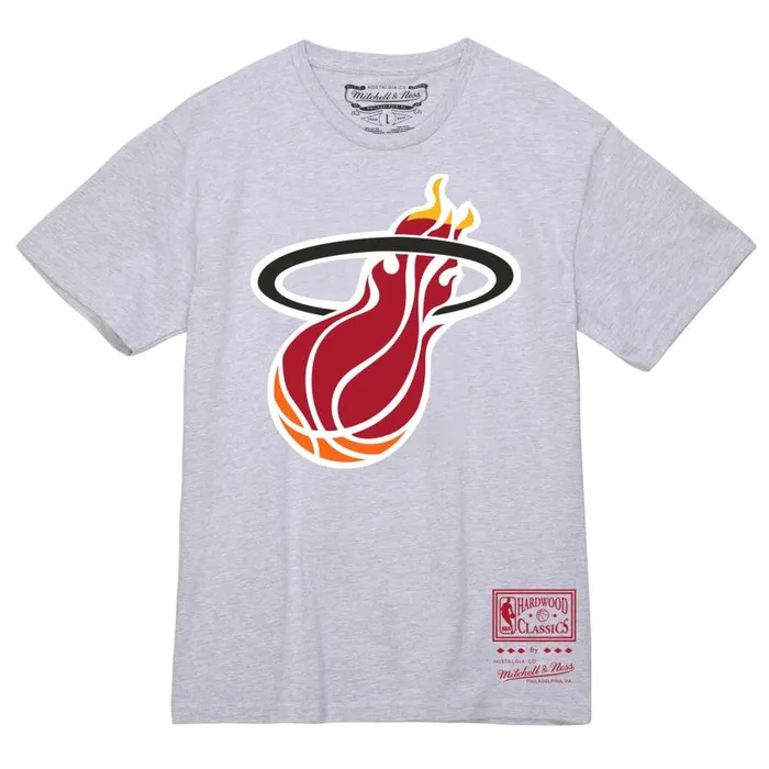 Mitchell and Ness Basic Logo 2 Tee Miami Heat Men TShirts and Tops