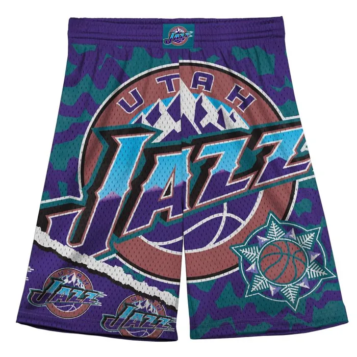 Mitchell and Ness Big Face Jumbotron Mesh Shorts Utah Jazz Kids Shorts and Skorts Mitchell and Ness Big Face Jumbotron Mesh Shorts Utah Jazz Kids Shorts and Skorts
