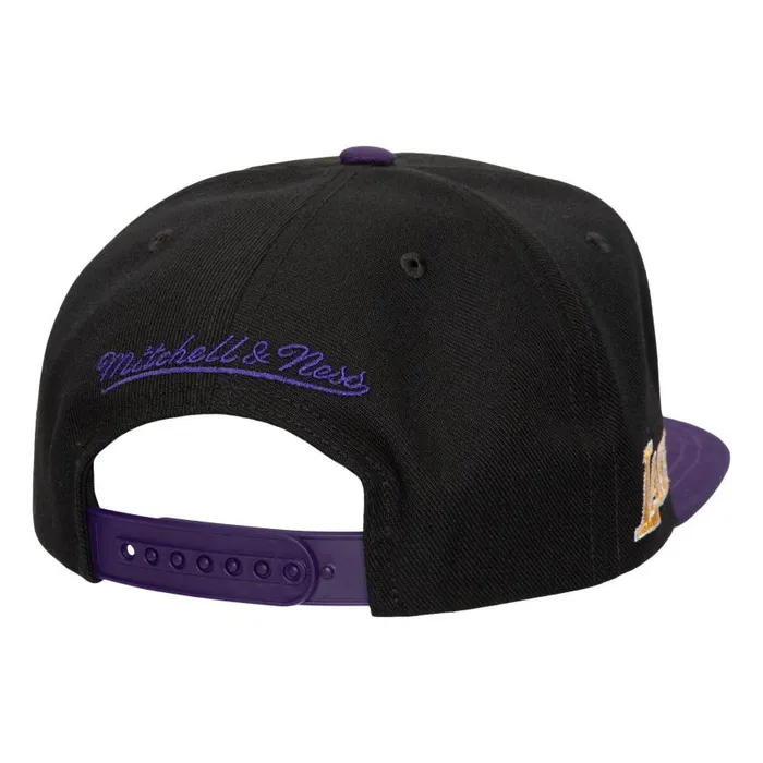 Mitchell and Ness Big Mouth Snapback Los Angeles Lakers Men Hats and Headwear Mitchell and Ness Big Mouth Snapback Los Angeles Lakers Men Hats and Headwear