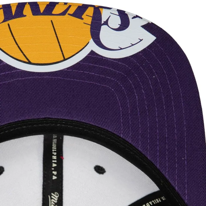 Mitchell and Ness Big Mouth Snapback Los Angeles Lakers Men Hats and Headwear Mitchell and Ness Big Mouth Snapback Los Angeles Lakers Men Hats and Headwear