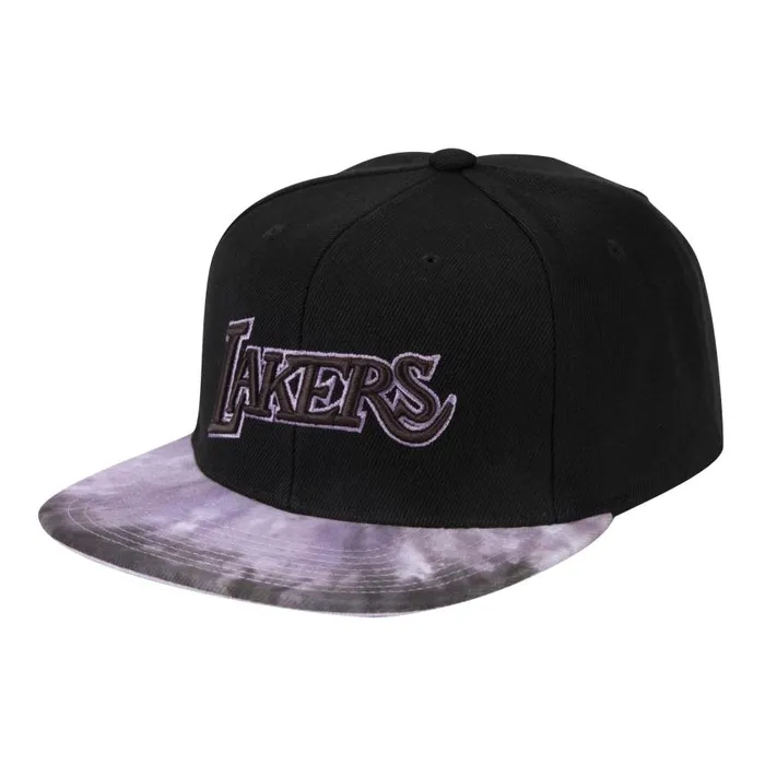 Mitchell and Ness Blitzed Snapback HWC Los Angeles Lakers Men Hats and Headwear Mitchell and Ness Blitzed Snapback HWC Los Angeles Lakers Men Hats and Headwear
