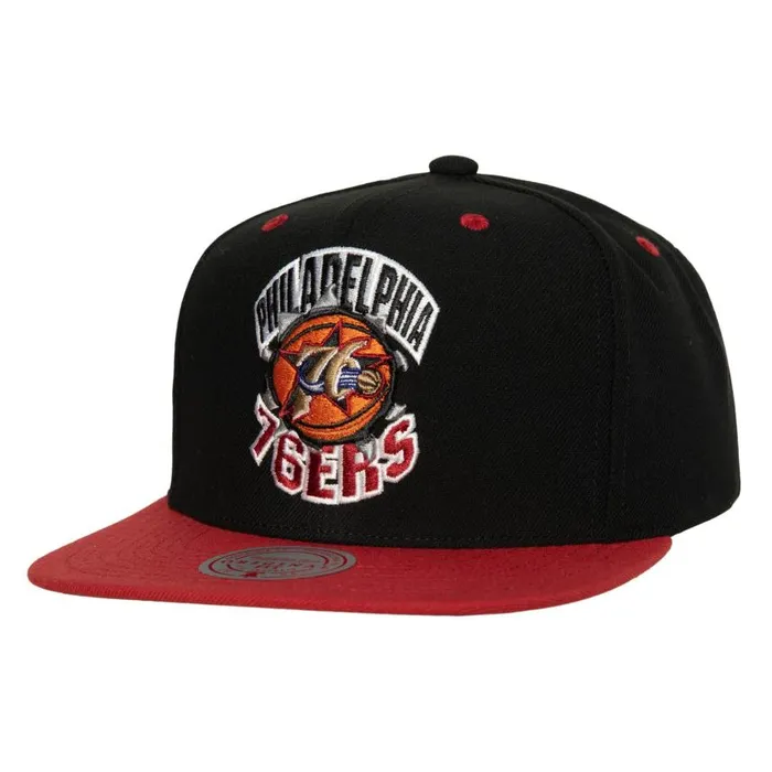 Mitchell and Ness Breakthrough Snapback HWC Philadelphia 76ers Men Hats and Headwear