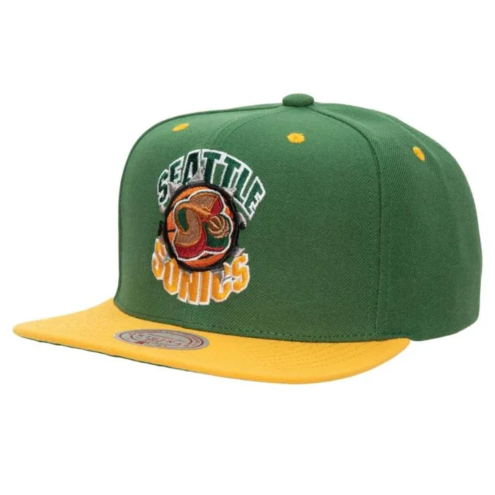 Mitchell and Ness Breakthrough Snapback HWC Seattle Supersonics Men Hats and Headwear Mitchell and Ness Breakthrough Snapback HWC Seattle Supersonics Men Hats and Headwear