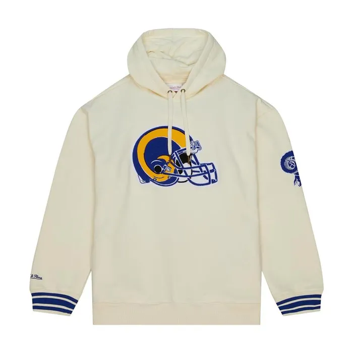 Mitchell and Ness Chainstitch Heavyweight Hoodie Retro Los Angeles Rams Men Hoodies and Sweatshirts Mitchell and Ness Chainstitch Heavyweight Hoodie Retro Los Angeles Rams Men Hoodies and Sweatshirts