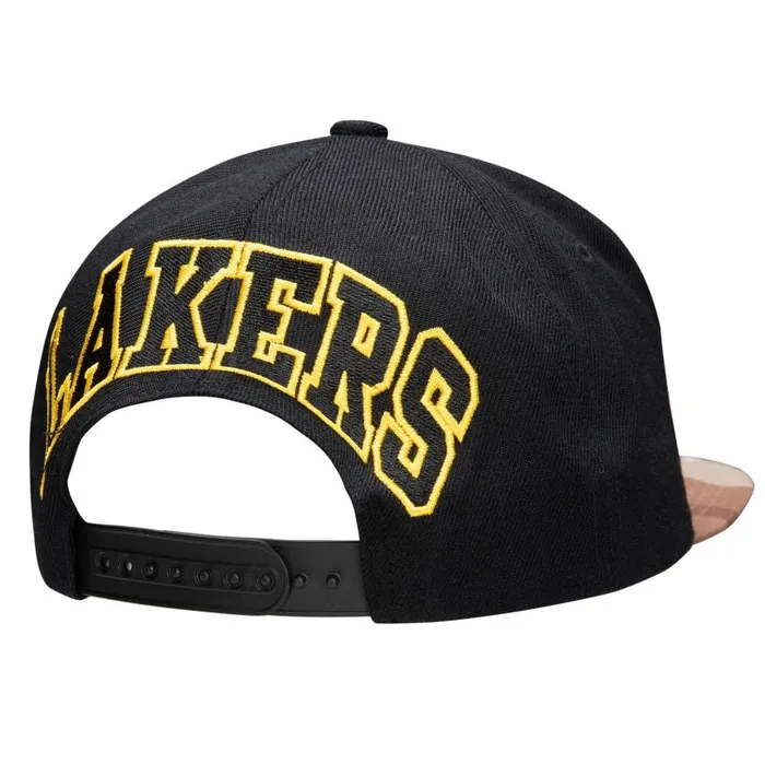 Mitchell and Ness Choco Camo Snapback HWC Los Angeles Lakers Men Hats and Headwear Mitchell and Ness Choco Camo Snapback HWC Los Angeles Lakers Men Hats and Headwear