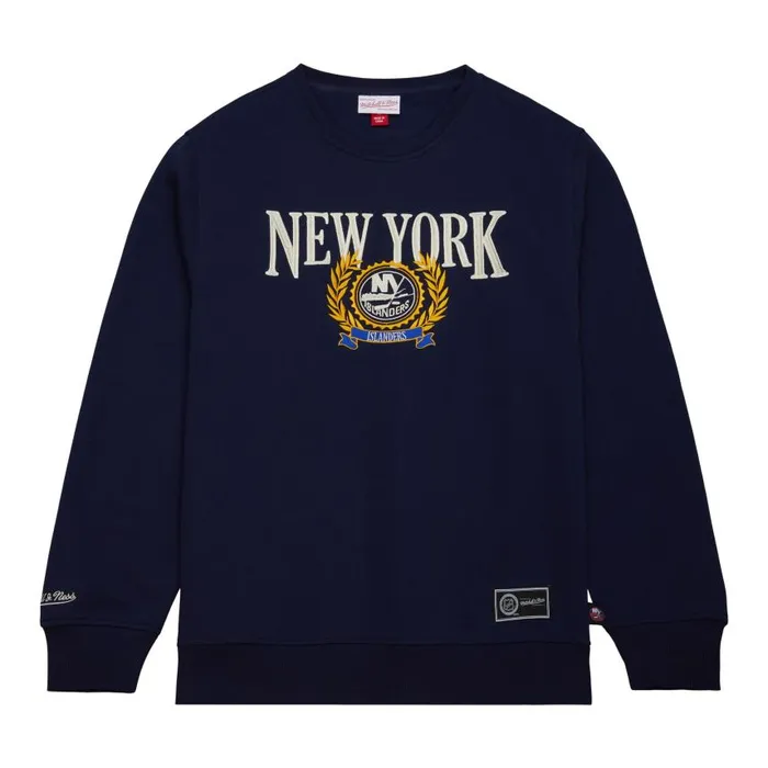 Mitchell and Ness Collegiate Crew Fleece New York Islanders Men Hoodies and Sweatshirts Mitchell and Ness Collegiate Crew Fleece New York Islanders Men Hoodies and Sweatshirts