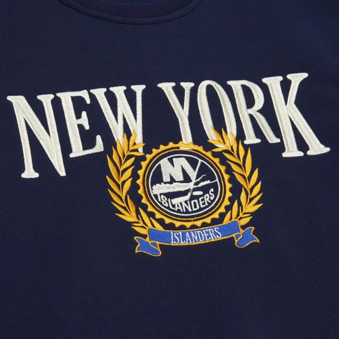 Mitchell and Ness Collegiate Crew Fleece New York Islanders Men Hoodies and Sweatshirts Mitchell and Ness Collegiate Crew Fleece New York Islanders Men Hoodies and Sweatshirts