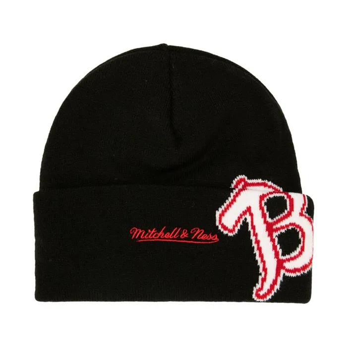 Mitchell and Ness Cricket Knit Coop Atlanta Braves Men Hats and Headwear