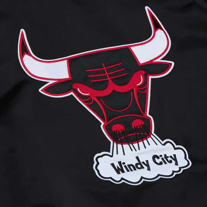 Mitchell and Ness Double Clutch Lightweight Satin Jacket Chicago Bulls Men Jackets and Outerwear Mitchell and Ness Double Clutch Lightweight Satin Jacket Chicago Bulls Men Jackets and Outerwear