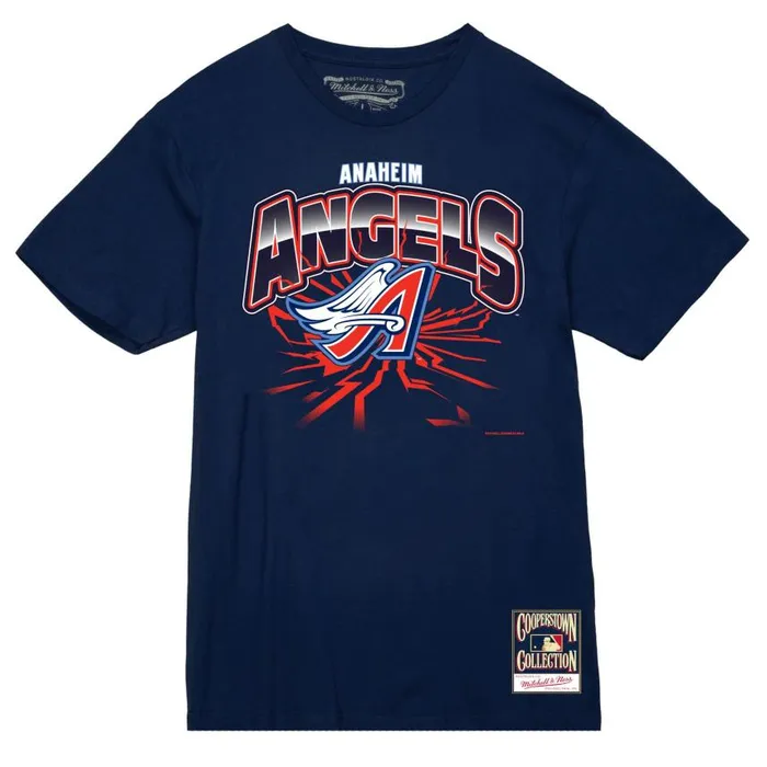 Mitchell and Ness Earthquake Tee Anaheim Angels Men TShirts and Tops