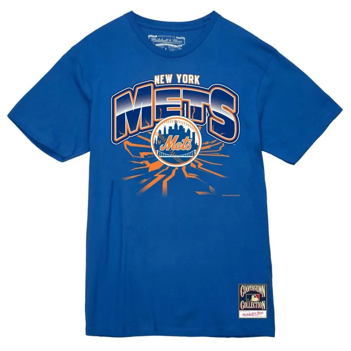 Mitchell and Ness Earthquake Tee New York Mets Men TShirts and Tops