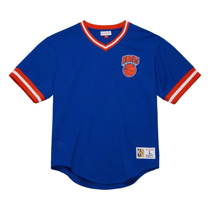 Mitchell and Ness Fashion Mesh VNeck Vintage Logo New York Knicks Men TShirts and Tops Mitchell and Ness Fashion Mesh VNeck Vintage Logo New York Knicks Men TShirts and Tops
