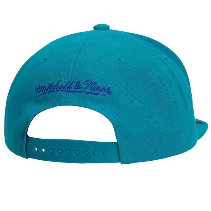 Mitchell and Ness Front Face Snapback HWC Charlotte Hornets Men Hats and Headwear Mitchell and Ness Front Face Snapback HWC Charlotte Hornets Men Hats and Headwear