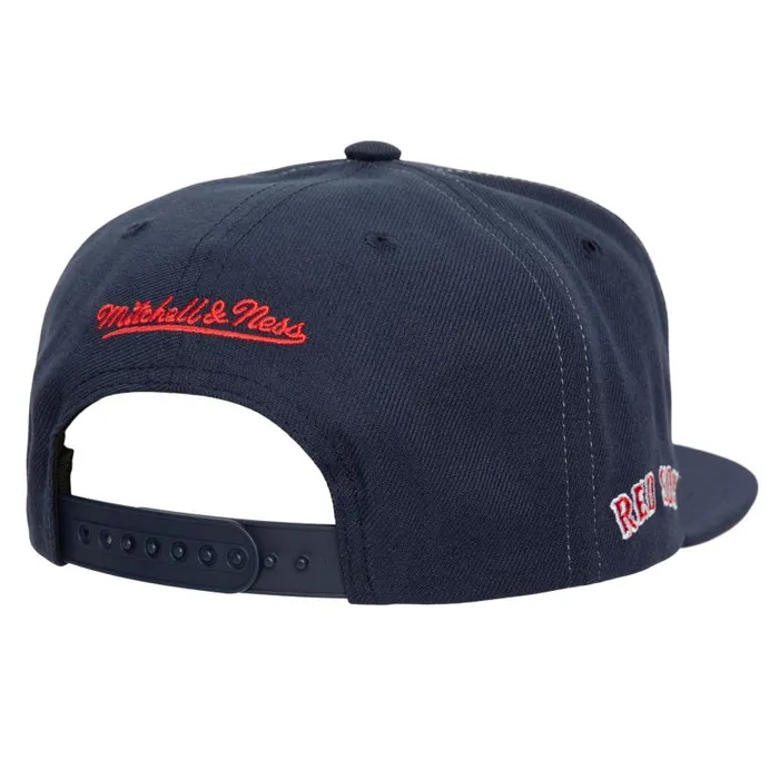 Mitchell and Ness Full Frontal Snapback Boston Red Sox Men Hats and Headwear Mitchell and Ness Full Frontal Snapback Boston Red Sox Men Hats and Headwear