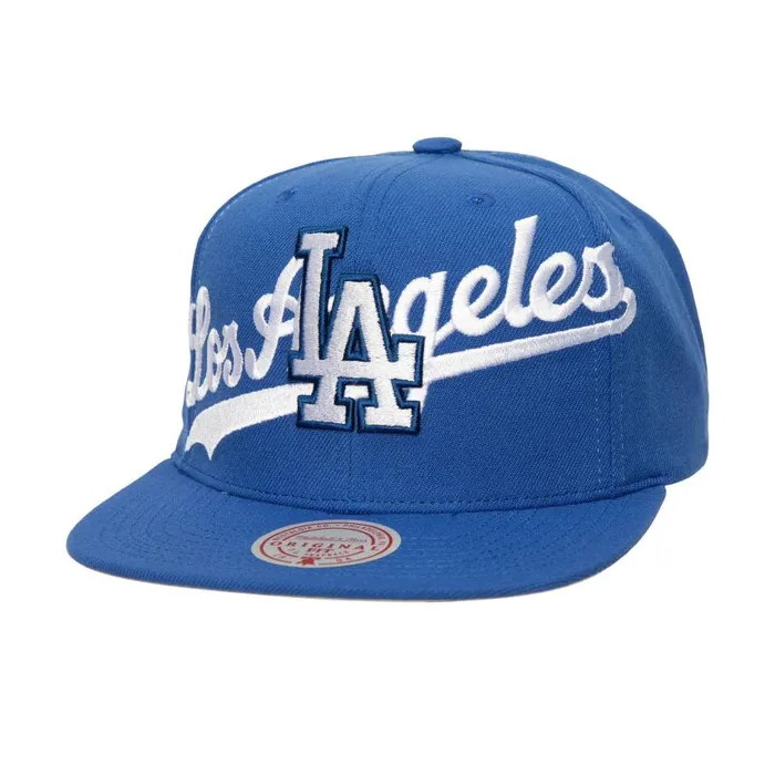 Mitchell and Ness Full Frontal Snapback Los Angeles Dodgers Men Hats and Headwear Mitchell and Ness Full Frontal Snapback Los Angeles Dodgers Men Hats and Headwear
