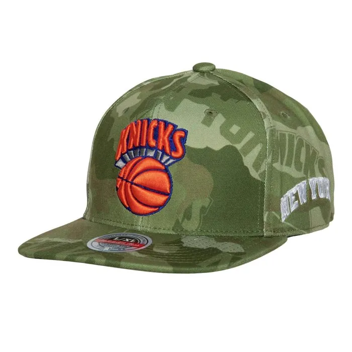 Mitchell and Ness Ghost Camo Stretch Fitted HWC New York Knicks Men Hats and Headwear Mitchell and Ness Ghost Camo Stretch Fitted HWC New York Knicks Men Hats and Headwear