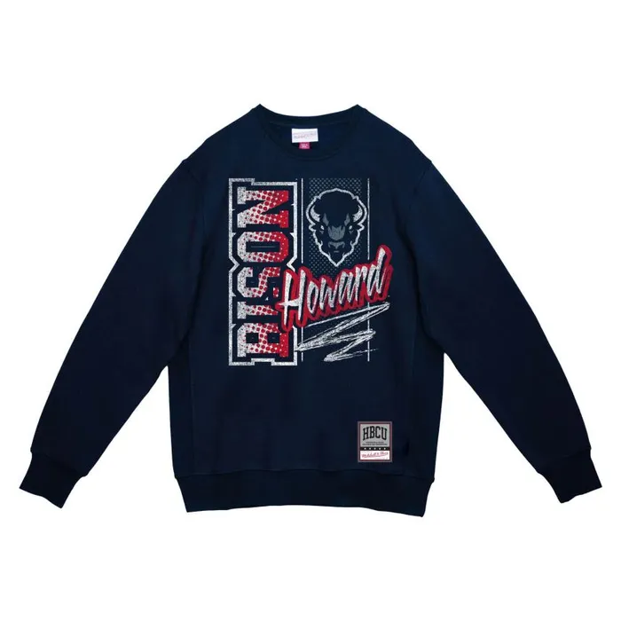 Mitchell and Ness Halftime Script Crew Howard University Men Hoodies and Sweatshirts Mitchell and Ness Halftime Script Crew Howard University Men Hoodies and Sweatshirts